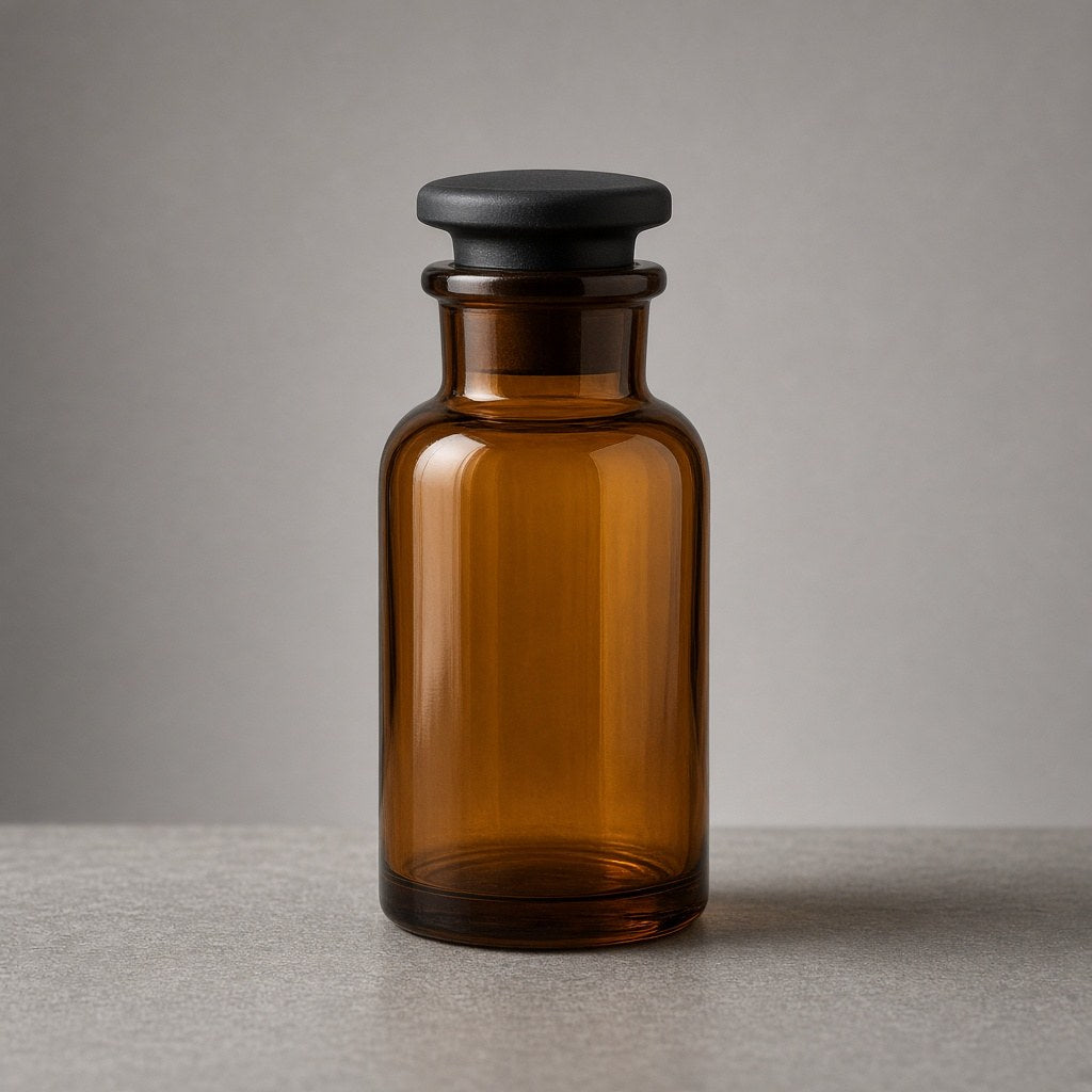 Amber chemical bottle